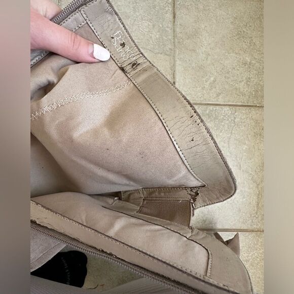 FRANCO SARTO Kerri Over The Knee Bootsbeige tan real leather suede size 5 - Picture 3 of 10